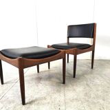 Mid century Scandinvian lounge chair with stool, 1960s