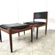 Fauteuil scandinave du milieu du siècle avec tabouret, années 1960