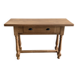 Console / Table d’appoint en chêne massif rénovée