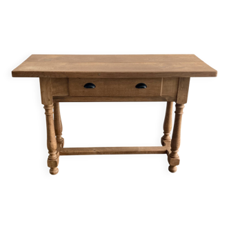 Console / Table d’appoint en chêne massif rénovée
