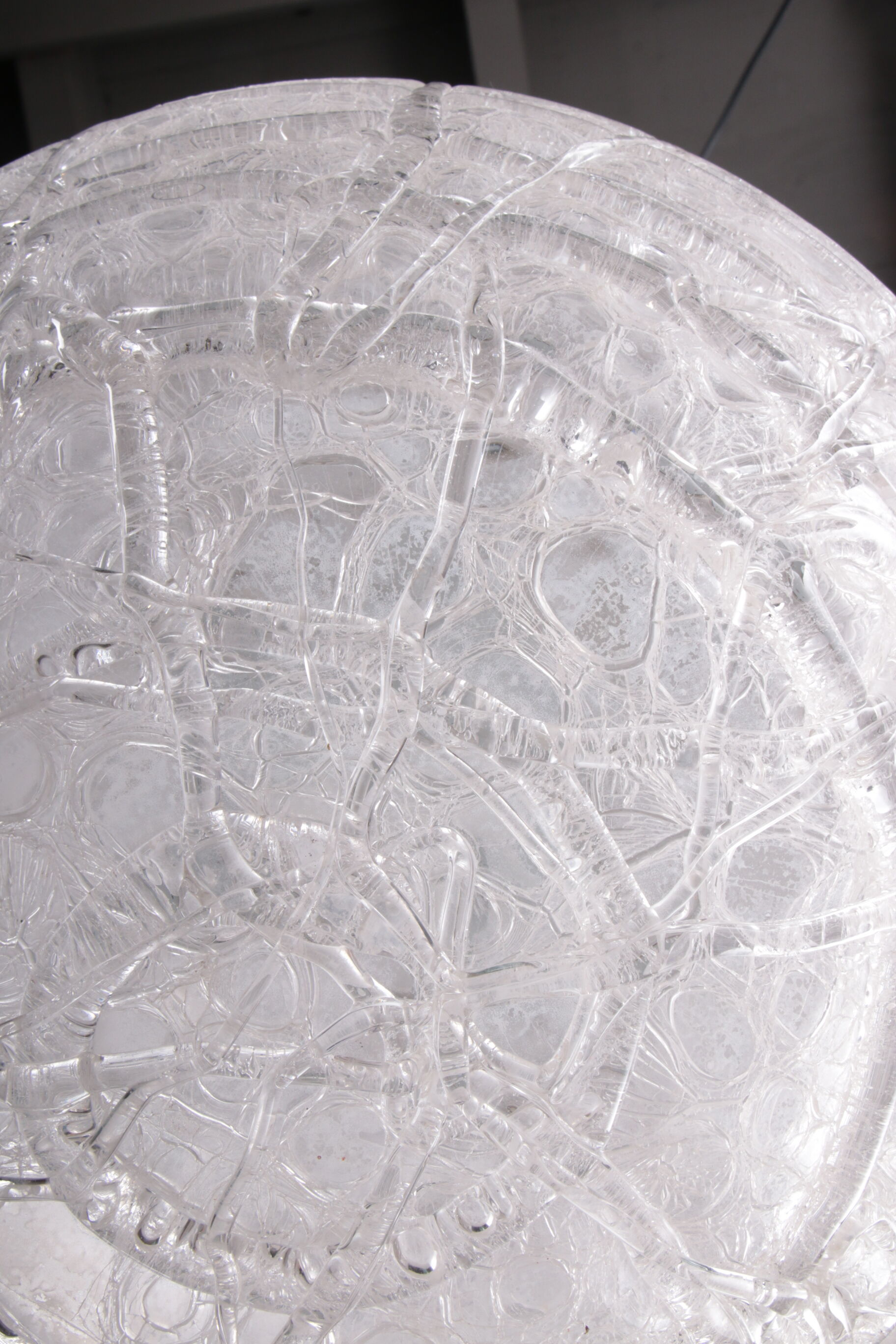 Large Glass Globe Hanging Lamp by Doria Leuchten, 1970s