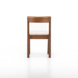 Lot de 4 chaises de salle à manger vintage en chêne teinté