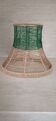 Abat-jour en fil de jute beige et vert