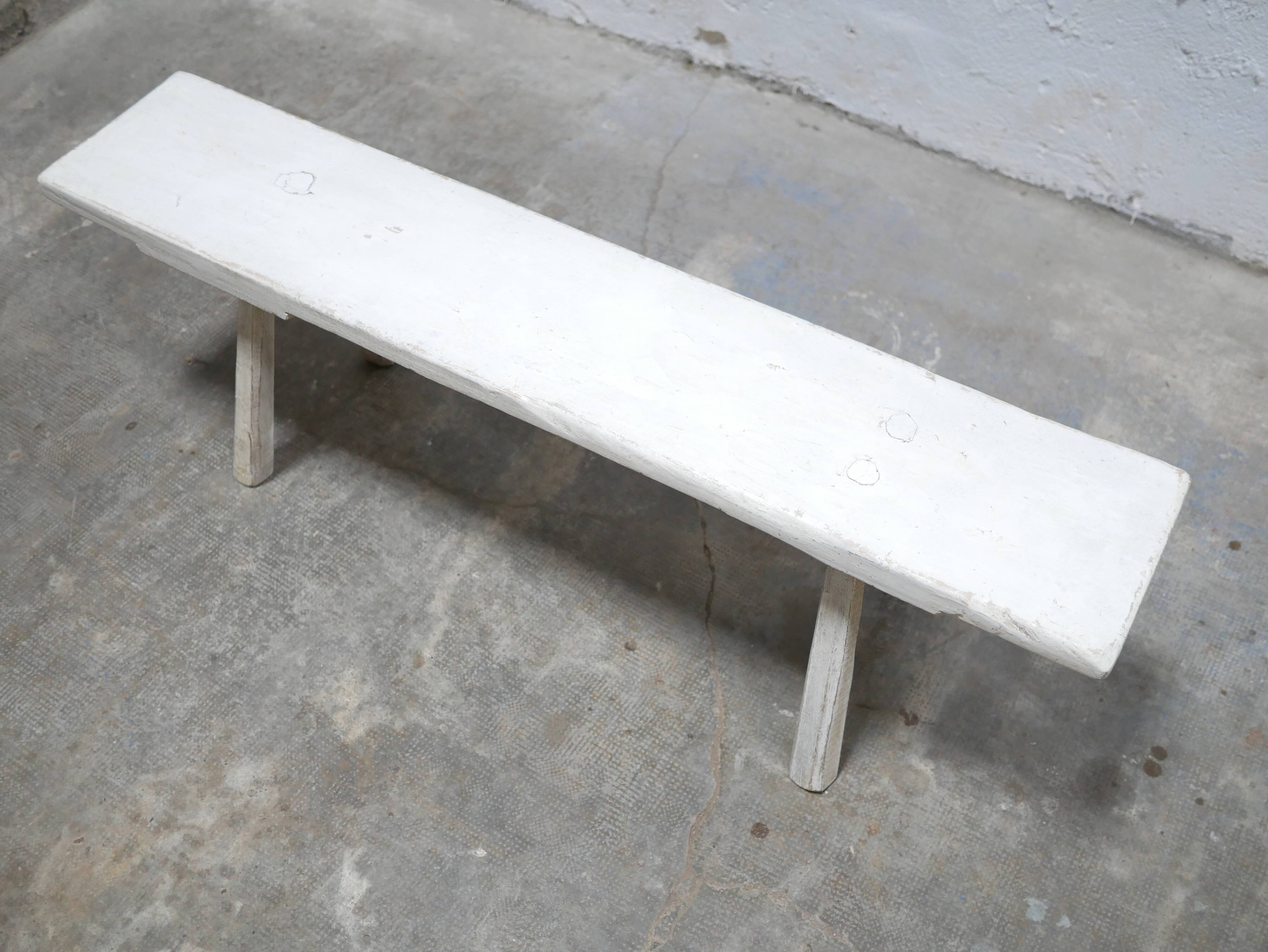 Vintage wooden farmhouse bench