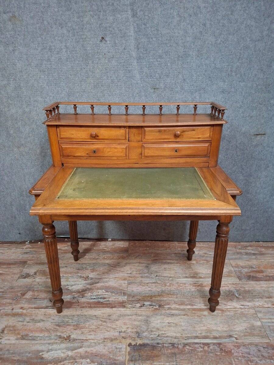 Antique Louis Philippe style desk with a tiered design - walnut - 19th century