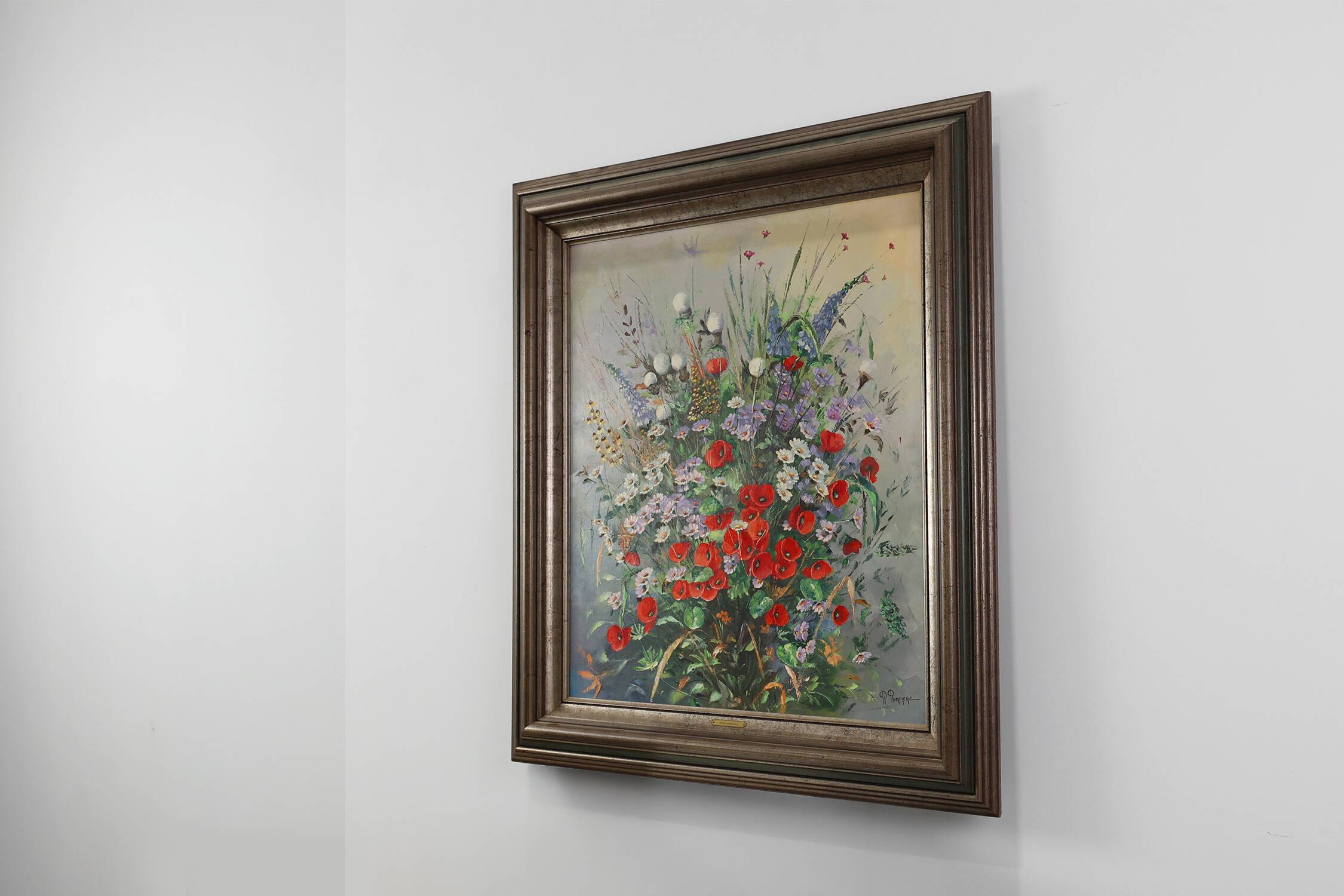 20th Century Baroque Still Life with Flowers by Roger Remmerie, Belgium