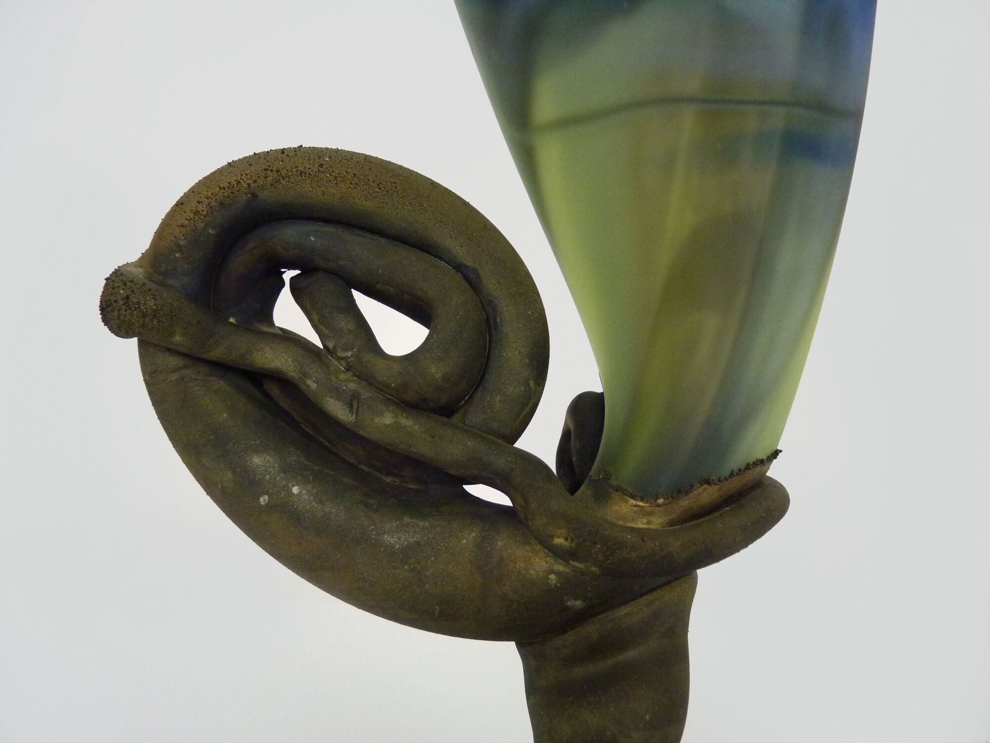 Art Nouveau vase in multicolored glass paste