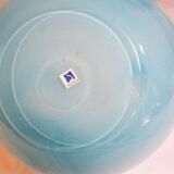 Light blue satin glass vase