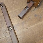 Brutalist oak coffee table / heavy weight 75 kg / 1960s
