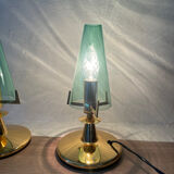 Pair of vintage Italian F.Fabbian bedside lamps