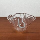 Vintage Scandinavian art glass bowl by Magnor, 1970s.