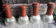Lot de 4 suspensions industrielles en acier et polycarbonate