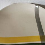 Set of 9 soup plates with yellow and green patterns