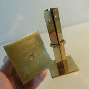 2 candlesticks with vintage-art-nouveau clamping rings