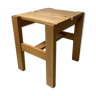 Vintage square pine stool