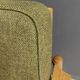 green fabric and wood 3 seat sofa 1960s
