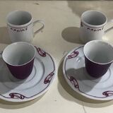 Maxim's cups and saucers from Paris