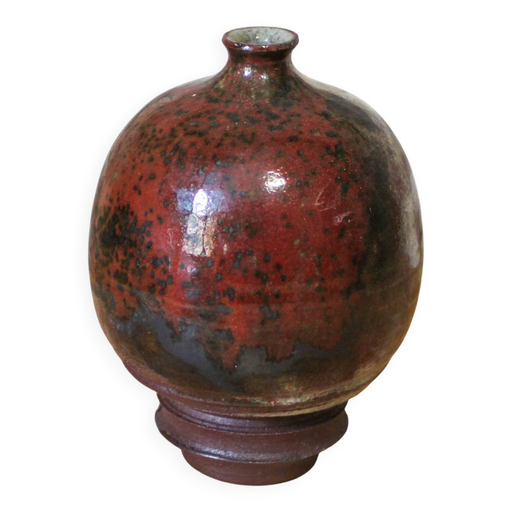 Small glazed stoneware vase Alain Bresson