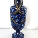 Small blue vase with birds