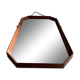Mid-century rectangular wall mirror in teak, 1960, Italy