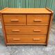 Vintage Scandinavian chest of drawers with 4 drawers in solid pine