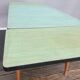 Expandable compass feet table and green vinyl tray from China