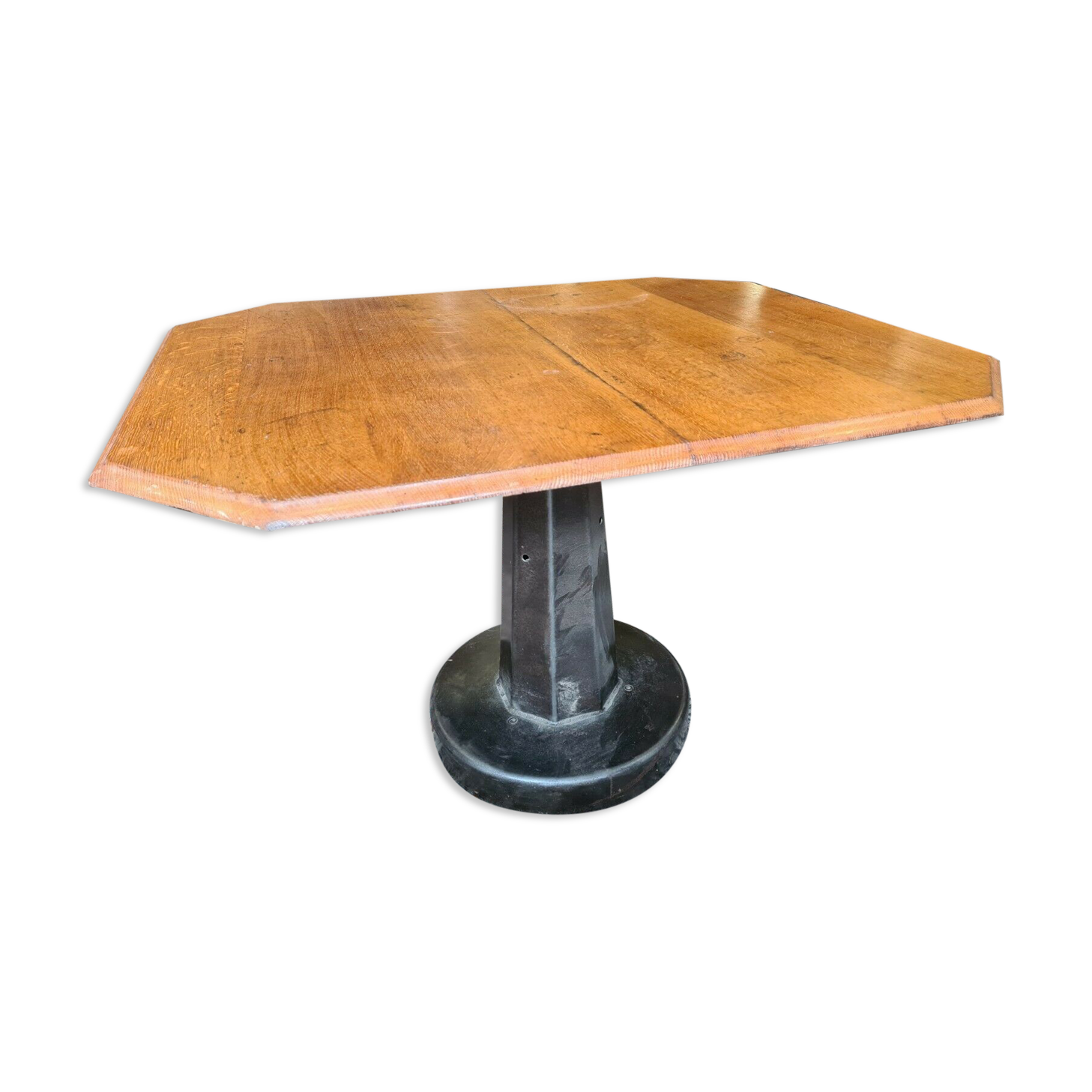 Table industrielle en fer et bois