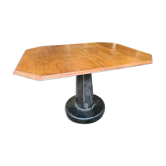 Table industrielle en fer et bois
