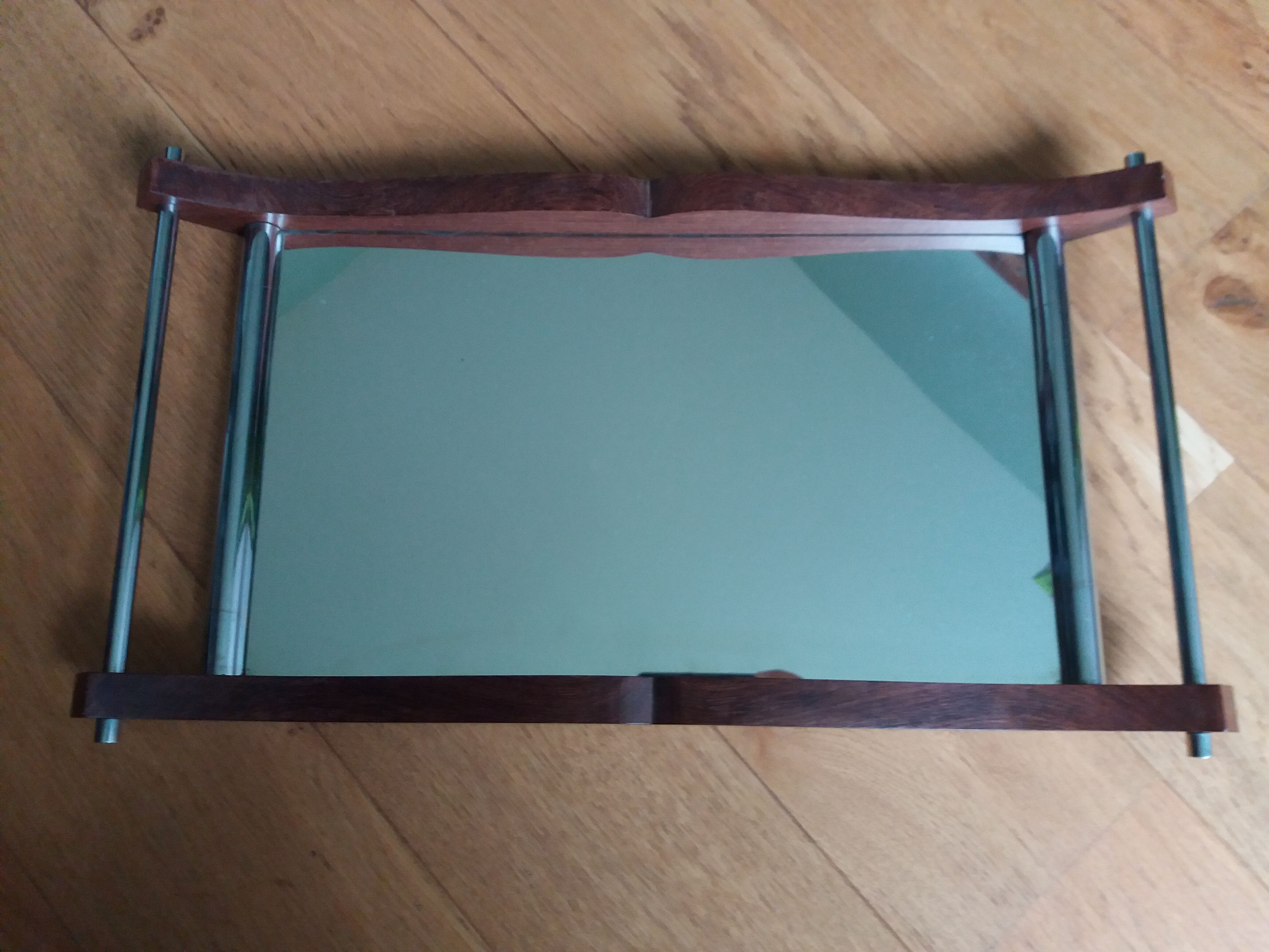 Art deco rectangular mirror top