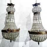 Pair of 1-Light Hot Air Balloon Chandeliers