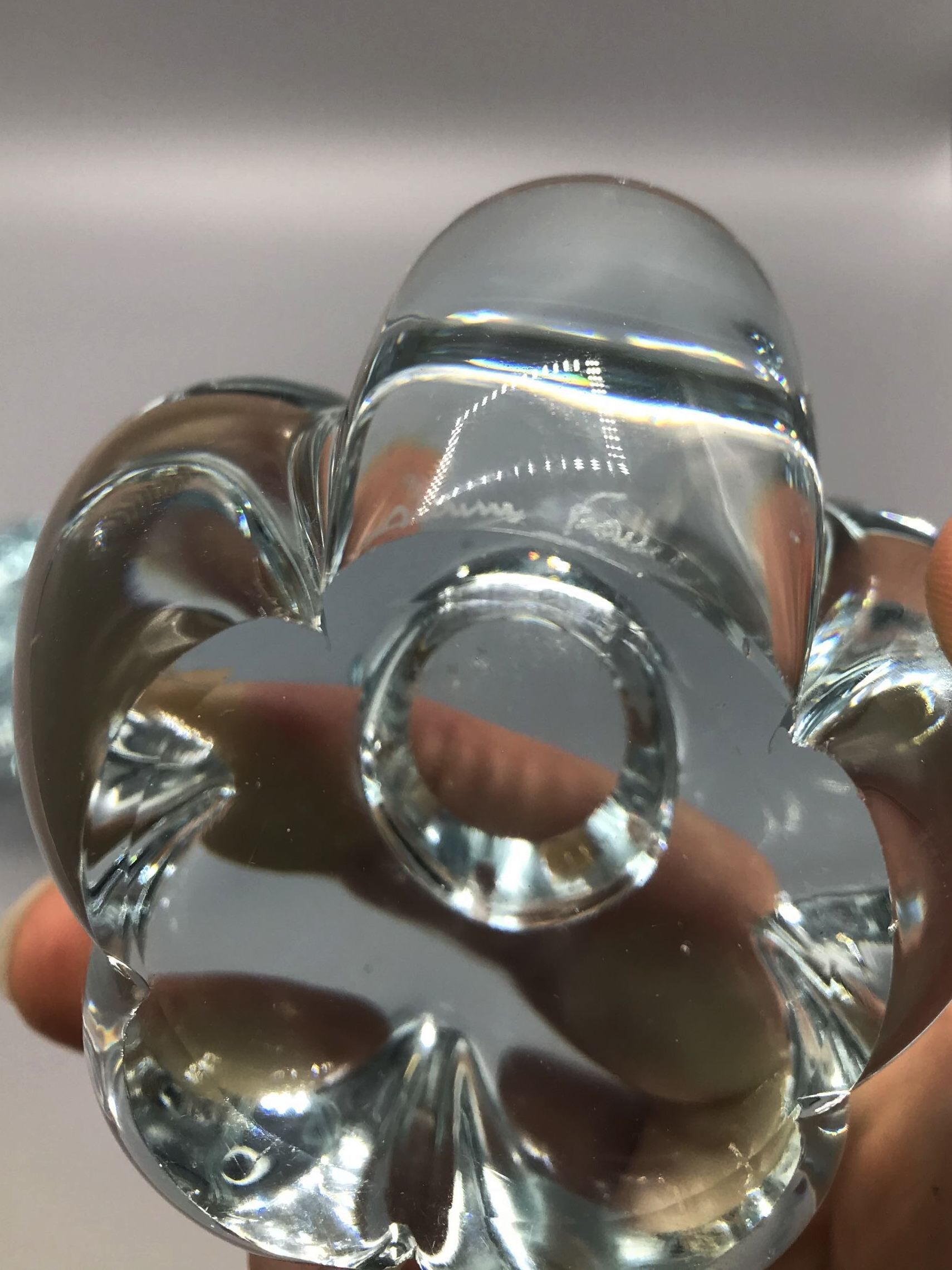 Pair of Daum candlesticks