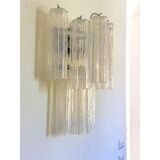 Applique murale contemporaine Opalino 'Tronchi' dans le style Venini