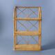 Vintage bamboo and rattan shelf