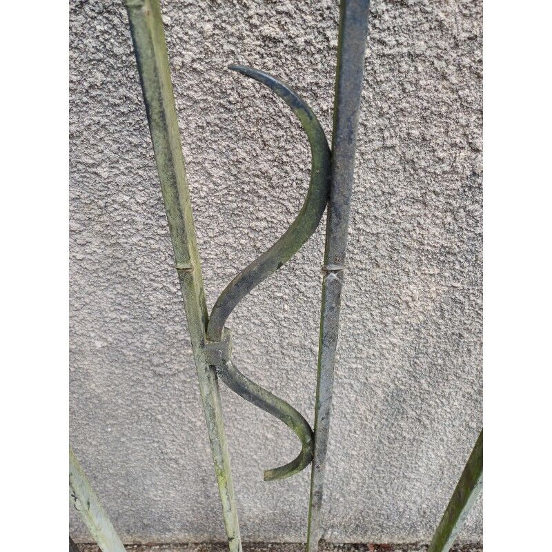 Wrought iron gate with 2 leaves