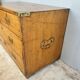 Small marine chest of drawers in wood and brass