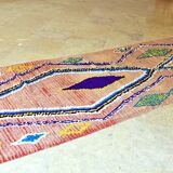 Moroccan Berber carpet hallway Boujaad vintage 320 x 78 cm