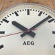 Grey Industrial Factory Wall Clock from AEG, 1960s