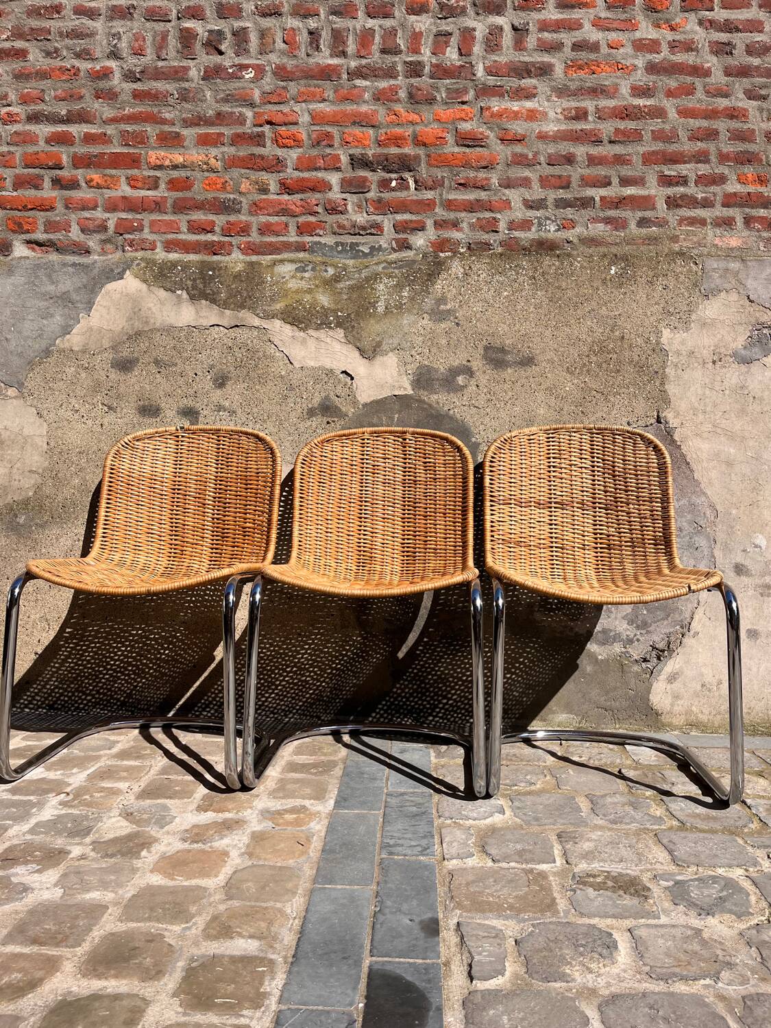 Italian rattan chair from the 1970s