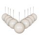 VINTAGE 20thC SET OF NINE LARGE OPAQUE POLYMER GLOBE LIGHTS c.1970