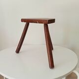 Vintage wooden tripod stool