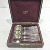 Ercuis – 12 teaspoons in silver metal