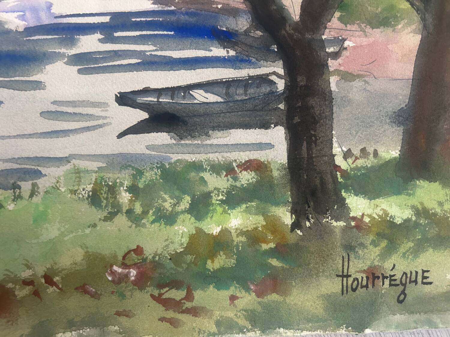 Watercolour landscape by Hourregue