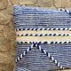 Handmade Berber wool Kilim cushion: Moroccan floor cushion