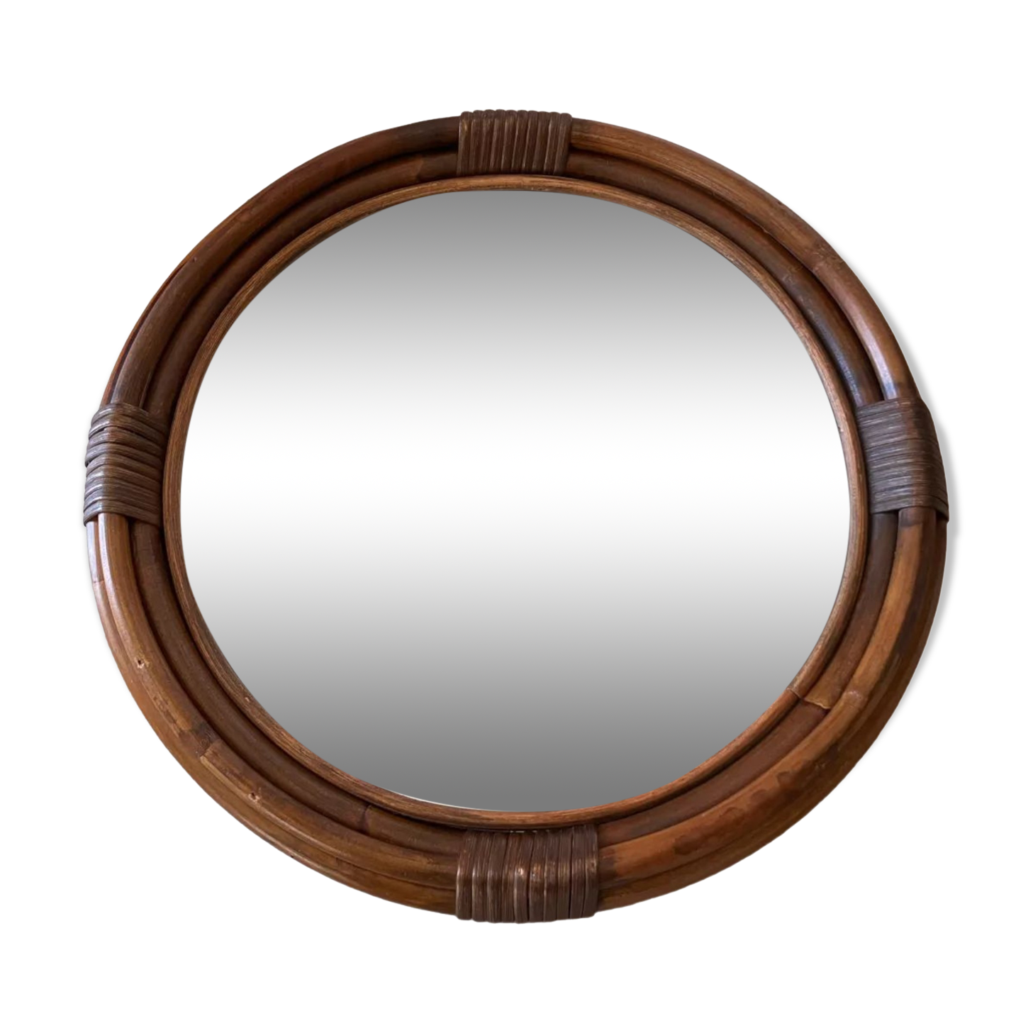Miroir rotin vintage