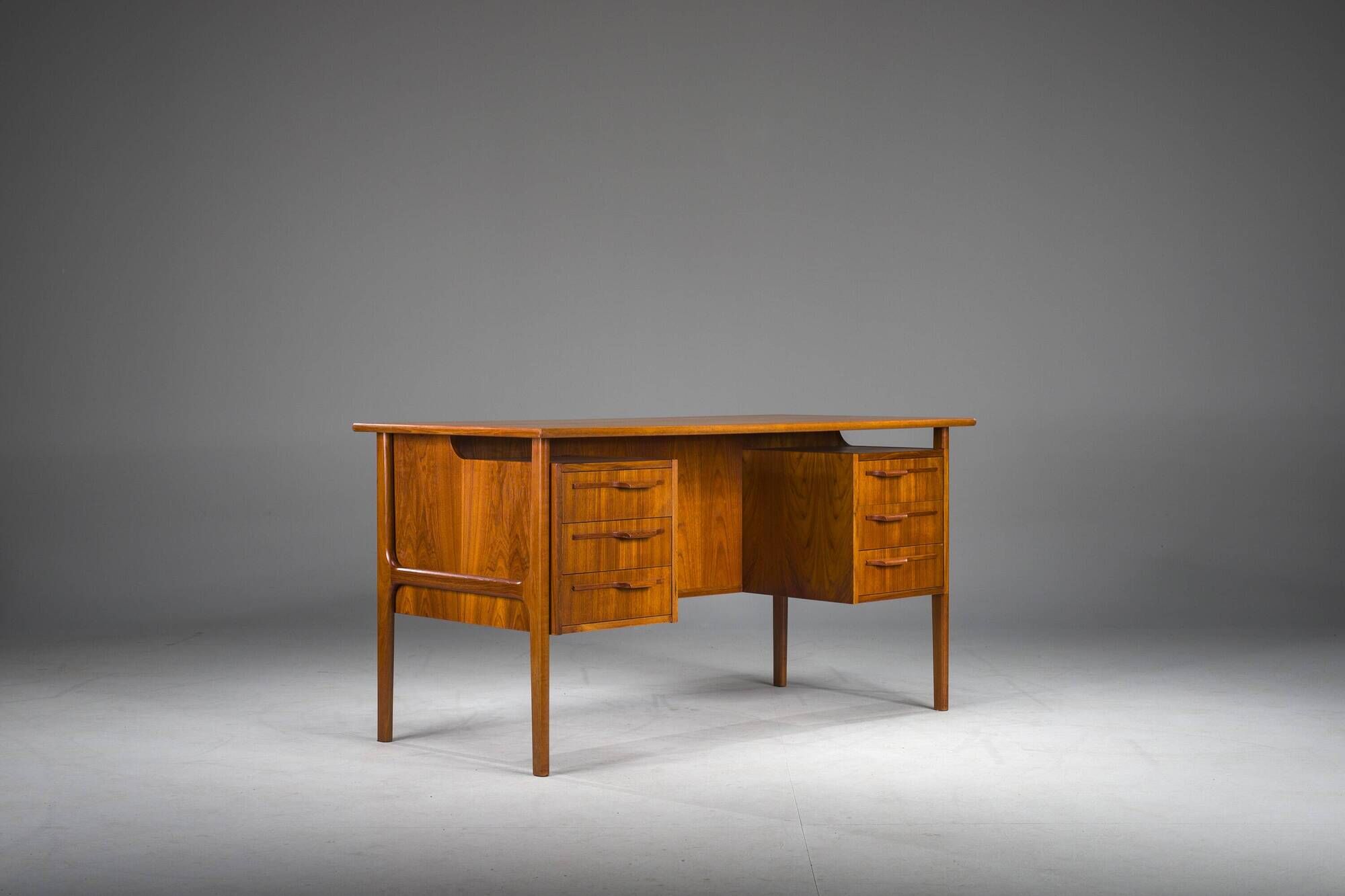 Danish Teak Boomerang Desk by Imha Mobelfabrik, 1970s
