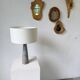 Lampe de table céramique bleue style 1950