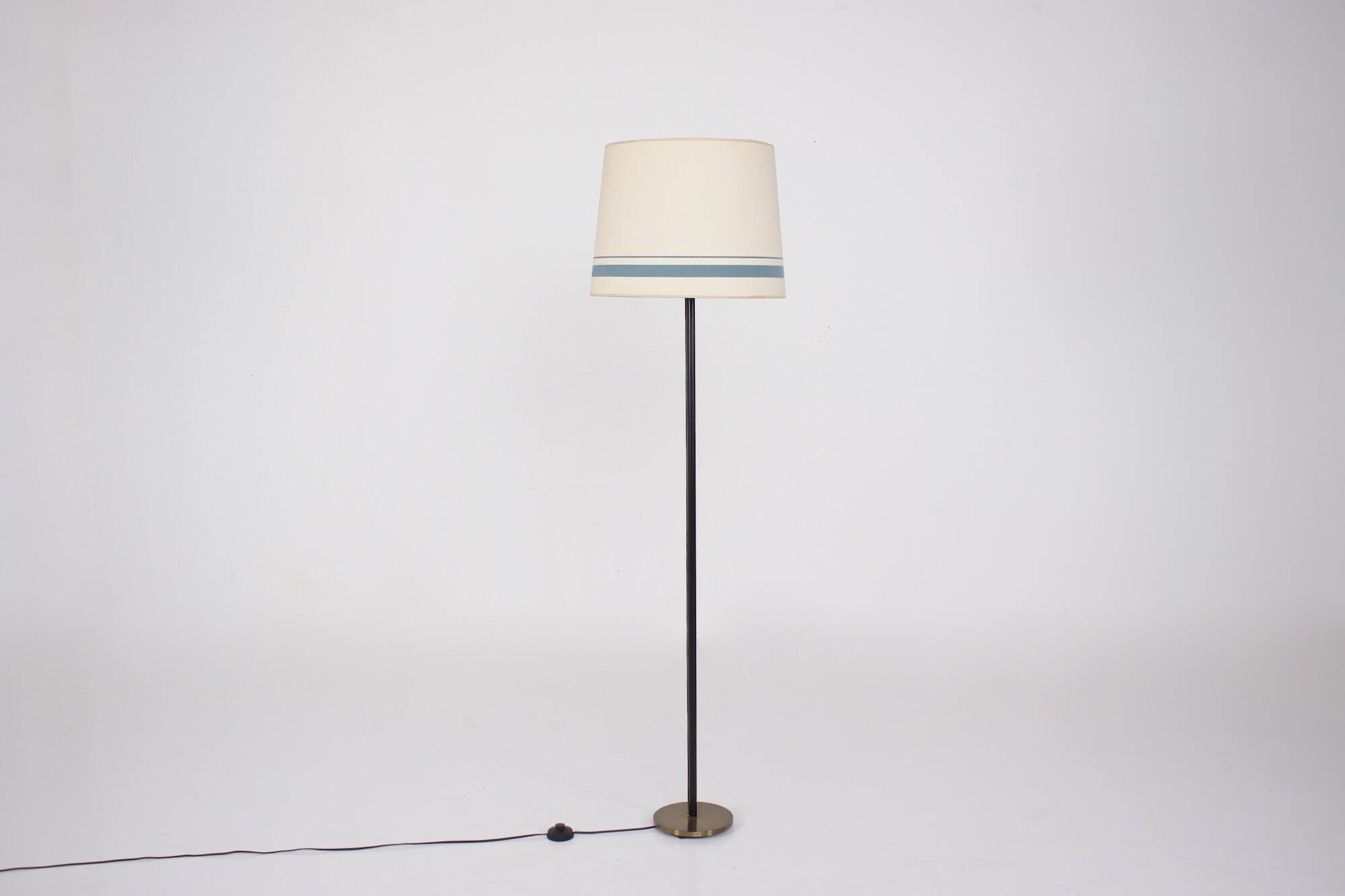Leather-covered floor lamp, K & L Belysning Sweden.