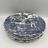 6 flat plates vintage Myott Meakin