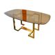 Belgo chrome dining table from the 70s with smoked glass