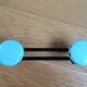 Wall coat rack with 2 vintage hooks from the 60s and 70s
